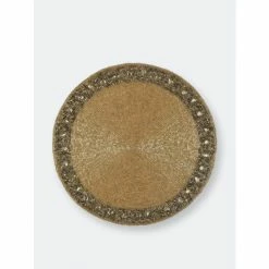 Trunkin' USA Ring Bling Embroidered Placemat Decor Gold