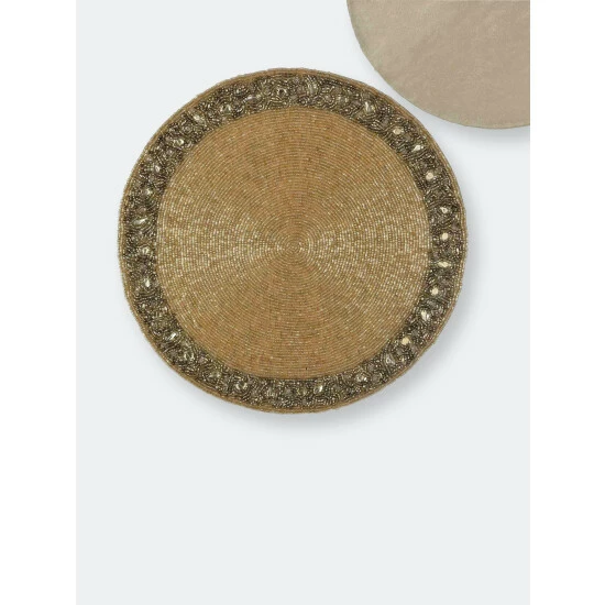 Trunkin' USA Ring Bling Embroidered Placemat Decor Gold - Image 3