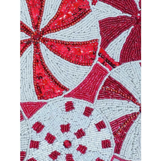 Trunkin' USA Minted Bead Embroidered Table Runner Decor - Image 2