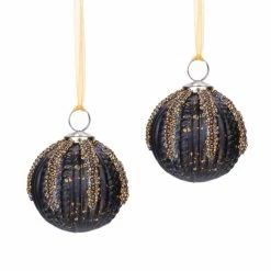Trunkin' USA Timeless Classic Glass Tree Ornament - Black Decor