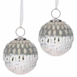 Trunkin&apos; USA Timeless Classic Glass Tree Ornament - White Decor