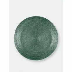 Trunkin&apos; USA Glass Beaded Placemat Decor Green