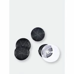 Trunkin' USA Glass Beaded Coaster Decorative Accents Black