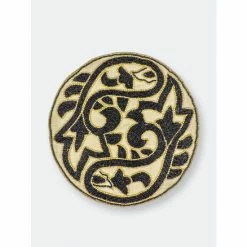 Trunkin' USA Il Pesce Glass Bead Embroidered Placemat Decor Black