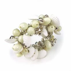 Trunkin' USA Boho Shell & Bead Napkin Ring - White Decor