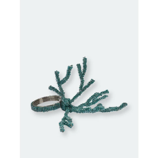 Trunkin' USA Reef Madness Napkin Ring Decorative Accents Teal