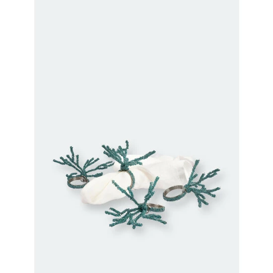 Trunkin' USA Reef Madness Napkin Ring Decorative Accents Teal - Image 3