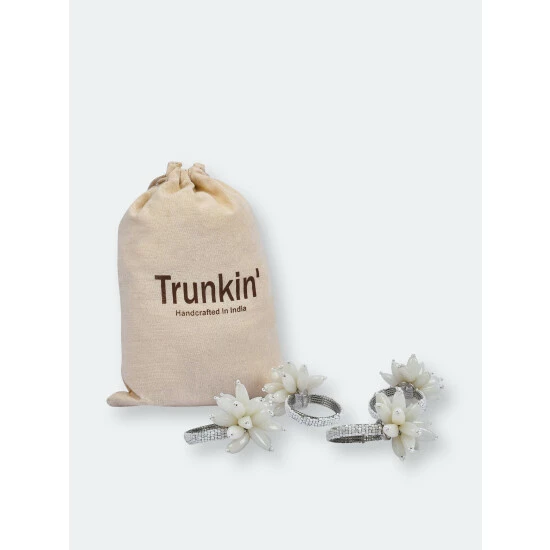 Trunkin' USA Blossom Napkin Ring Decorative Accents White - Image 2