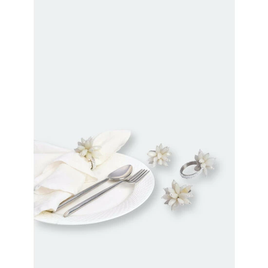 Trunkin' USA Blossom Napkin Ring Decorative Accents White - Image 4