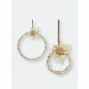 Trunkin' USA Inner-Circle Beaded Wreath Hanging Decor White