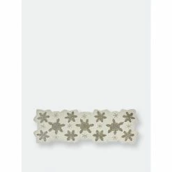 Trunkin' USA Let It Snow Bead Embroidered Table Runner Decor Silver