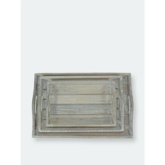 Trunkin' USA Barn Wood Serving Trays Serveware White - Image 2