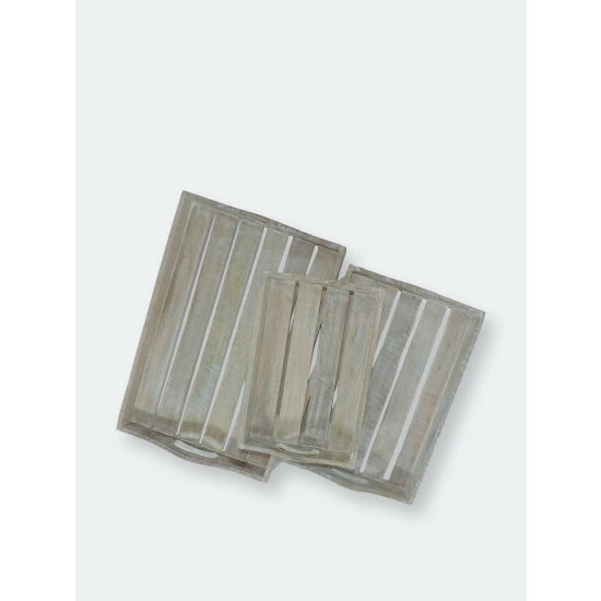 Trunkin' USA Barn Wood Serving Trays Serveware White - Image 4