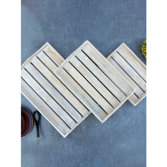 Trunkin' USA Barn Wood Serving Trays Serveware White - Image 8