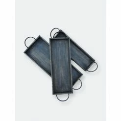 Trunkin' USA Heartwood Serving Trays Decorative Accents Grey
