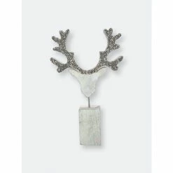 Trunkin&apos; USA Oh Deer! Wood Sculpture Decorative Accents Silver