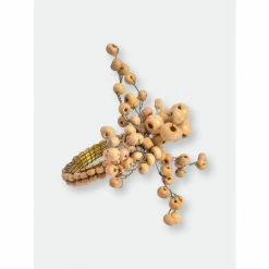 Trunkin' USA Divine Wood Beaded Napkin Ring Decorative Accents Natural