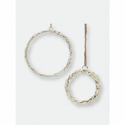 Trunkin' USA Inner-Circle Beaded Wreath Hanging Decor White