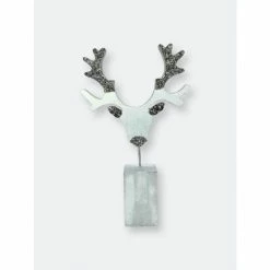 Trunkin' USA Oh Deer! Wood Sculpture # 2 Decorative Accents Silver
