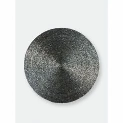 Trunkin' USA Glass Beaded Placemat Decor Silver