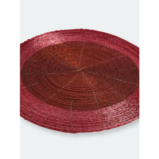 Trunkin' USA Glass Beaded Placemat Decor Red - Image 4