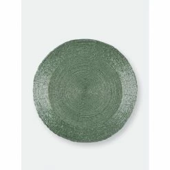 Trunkin&apos; USA Glass Beaded Placemat Decor Green