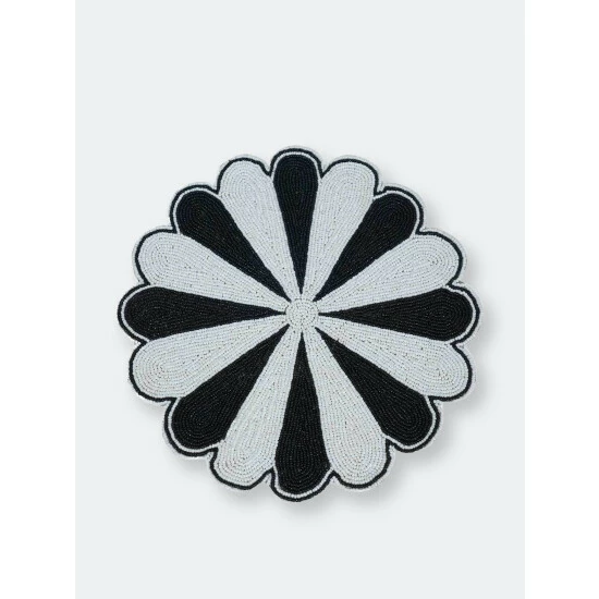 Trunkin' USA Big Top Bead Embroidered Placemat Decor Black