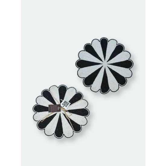 Trunkin' USA Big Top Bead Embroidered Placemat Decor Black - Image 3