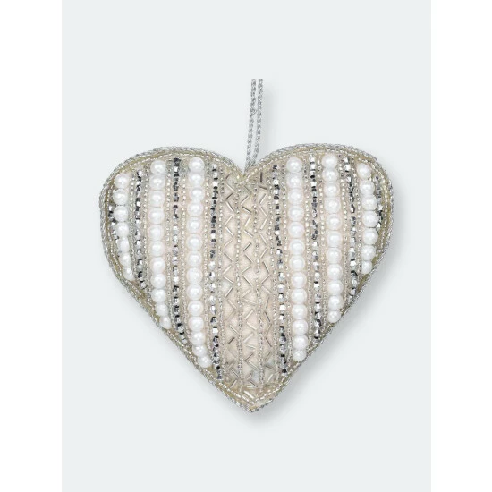 Trunkin' USA Sugar & Spice Bead Embroidered Plush Hanging Decor Silver - Image 2