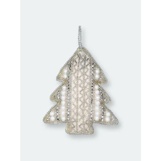 Trunkin' USA Sugar & Spice Bead Embroidered Plush Hanging Decor Silver - Image 3