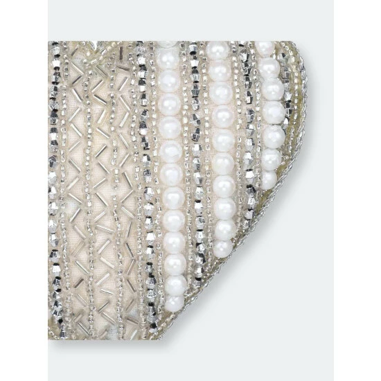 Trunkin' USA Sugar & Spice Bead Embroidered Plush Hanging Decor Silver - Image 4