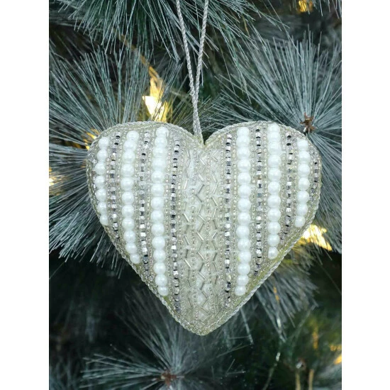 Trunkin' USA Sugar & Spice Bead Embroidered Plush Hanging Decor Silver - Image 6