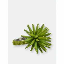Trunkin&apos; USA Beaded Thistle Napkin Ring Decorative Accents Green