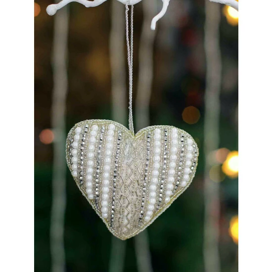 Trunkin' USA Sugar & Spice Bead Embroidered Plush Hanging Decor Silver - Image 7