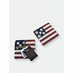 Trunkin' USA Old Glory Embroidered Coaster Decorative Accents