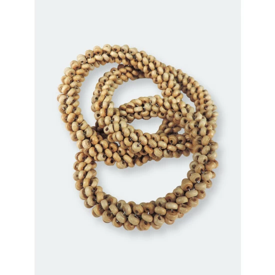 Trunkin' USA Mala Wooden Bead Napkin Ring Tools & Accessories Natural
