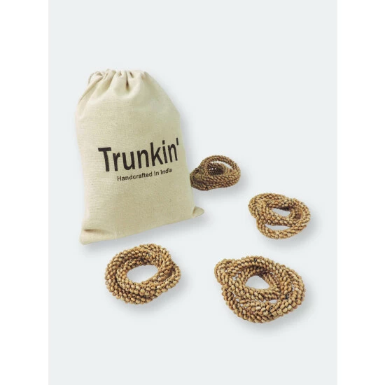 Trunkin' USA Mala Wooden Bead Napkin Ring Tools & Accessories Natural - Image 2