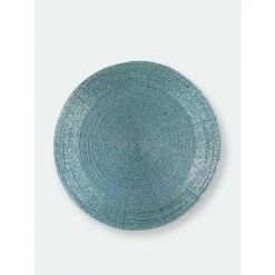 Trunkin' USA Glass Beaded Placemat Decor Blue